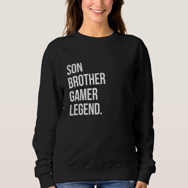 Manar Son Brother Gamer Legend Computer Game Vide T Shirt (Framsida)