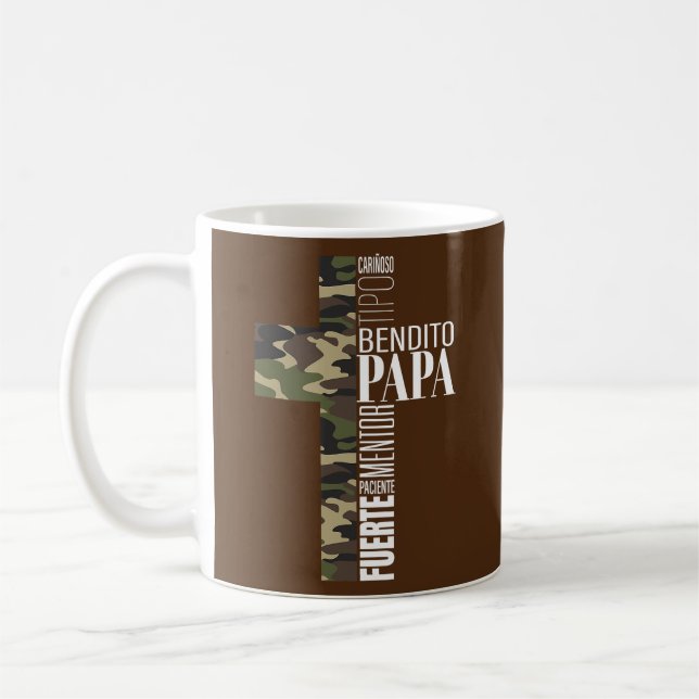 Manar Spanska kristna gåvor Pappa Dia Del Padre Kaffemugg (Vänster)