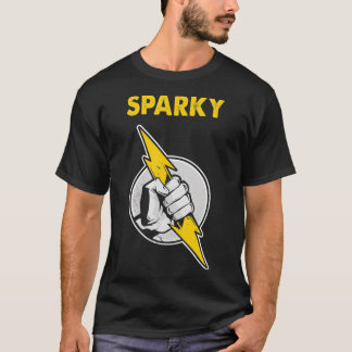 Manar Sparky Electrician Hand Lightning T Shirt