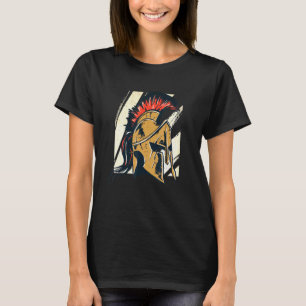 Manar Spartan Gladiator Helmet Greece Sparta Soldi T Shirt