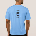Manar Sport Activewear Back Print Carolina Blue T Shirt<br><div class="desc">Lägg till din text här Modern Back Design Print Template Manar Sport-Tek Competitor Activewear T-Shirt.</div>