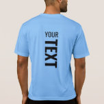 Manar Sport Activewear Back Side Print Blue T Shirt<br><div class="desc">Lägg till din text här Modern Back Design Print Template Manar Sport-Tek Competitor Activewear T-Shirt.</div>