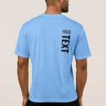 Manar Sport-tek Activewear Back Print Template T Shirt<br><div class="desc">Lägg till din text här Modern Back Design Print Template Manar Sport-Tek Competitor Activewear Carolina Blue T-Shirt.</div>