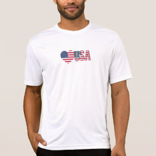 Manar Sport-Tek Kärlek The USA T-Shirt