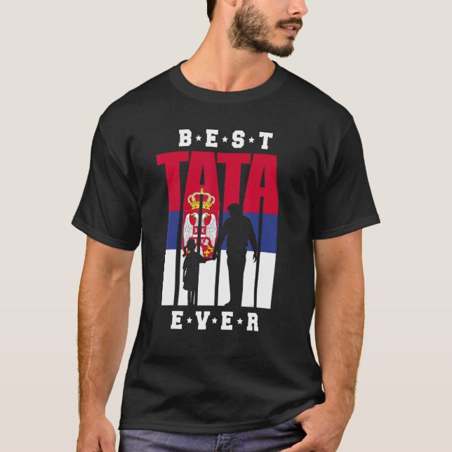 Manar Srbija Tata och Girl Serbiska Flagga Serbisk T Shirt (Framsida)