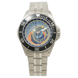 Manar Stainless Watch, Prag Astronomical Clock Armbandsur