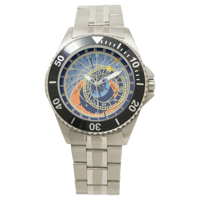 Manar Stainless Watch, Prag Astronomical Clock Armbandsur (Framsida)