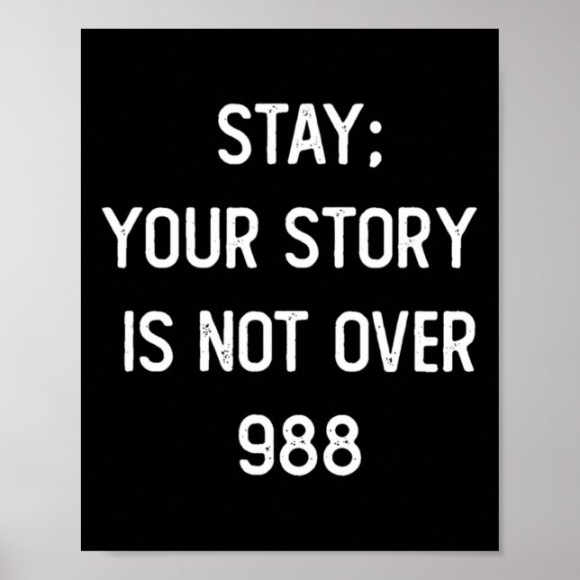 Manar stannar, din berättelse är inte över 988 poster (Framsidan)