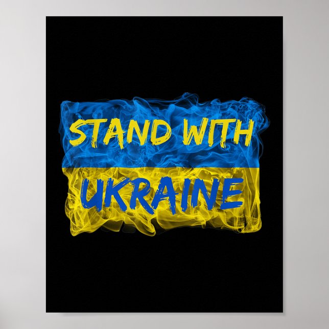 Manar står med Ukraina, Ukraina, Flagga, Solidarit Poster (Framsidan)