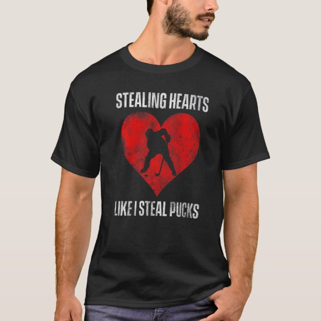 Manar Stealing Heareares som jag Steal Pucks Ice H T Shirt (Framsida)