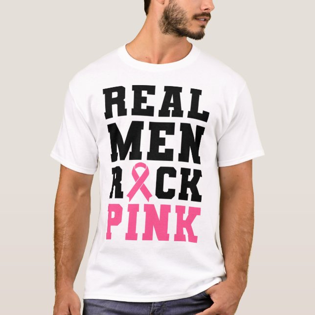 Manar Sten Rosa Breast Cancer Awareness T Shirt (Framsida)