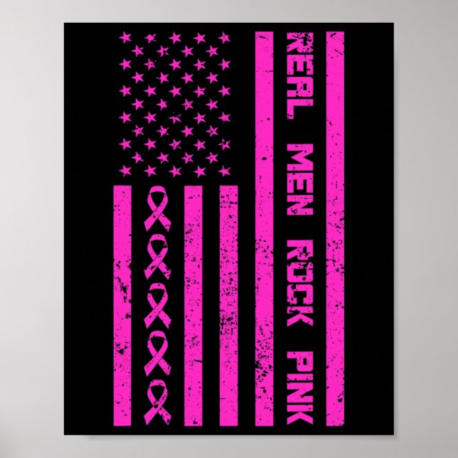 Manar Sten Rosa Ribbon Breast Cancer Awareness Ame Poster (Framsidan)