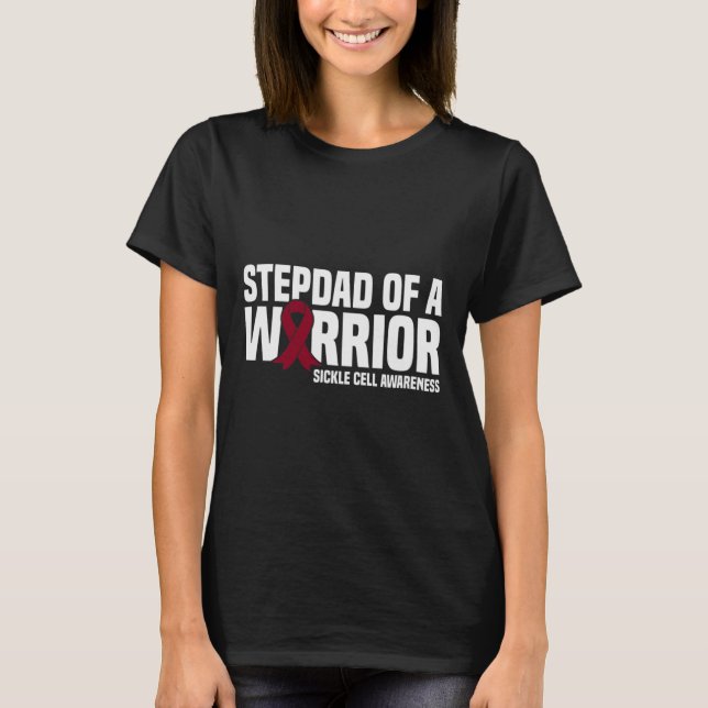 Manar Stepdad of a Warrior Sickle Cell Awareness T Shirt (Framsida)