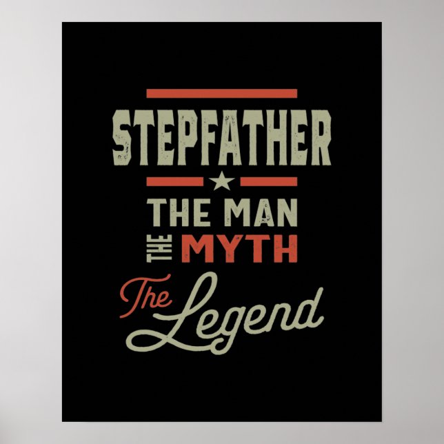 Manar Stepfather the Man the Myth the legend Poster (Framsidan)