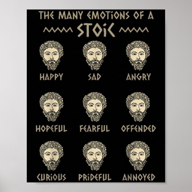 Manar Stoicism Quote Marcus Aurelius Philosophy Ro Poster (Framsidan)