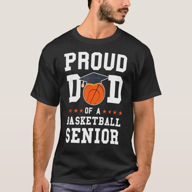 Manar stolpe Pappa i en basketboll Senior Basketba T Shirt (Framsida)