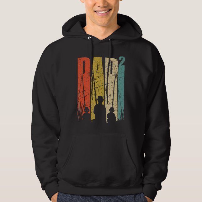 Manar stolt Far på 2 barn andra gången Pappa Fi Hoodie (Framsida)