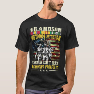 Manar stolt Grandson of Vietnam Veterans - Freedom T Shirt