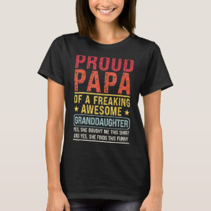Manar stolt Pappa av mordotter Pappa Granddaugh T Shirt