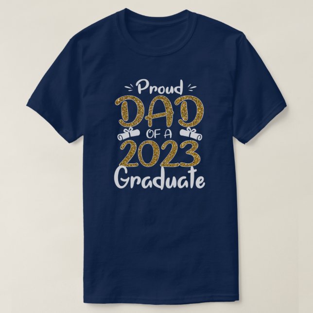 Manar stolt Pappa på 2023 Student för familjen T Shirt (Design framsida)