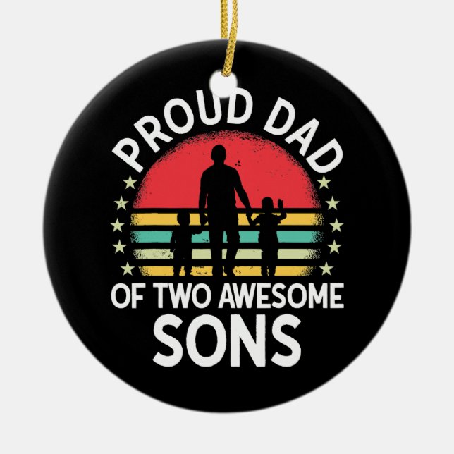 Manar stolt Pappa vid två sjöar vid Coolan Far i F Julgransprydnad Keramik (Framsidan)