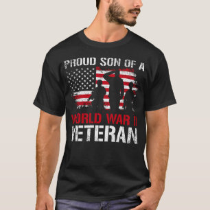 Manar stolt son till Världskrig 2 Veteran - Militä T Shirt