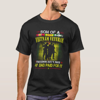 Manar stolt son till Vietnams friheter Veteran Pap T Shirt
