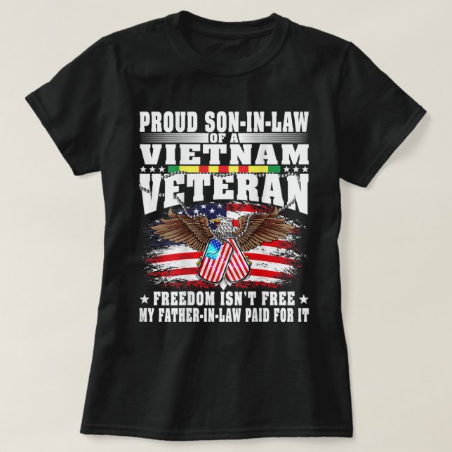 Manar stolt svärson till en vietnamesisk milittar t shirt (Design framsida)