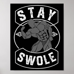 Manar Stop Swole Bodybuilding Fläkt Gift Poster