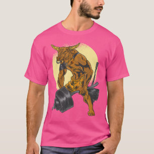 Manar Strong Minotaur Weight Lyting Graphic T Shirt