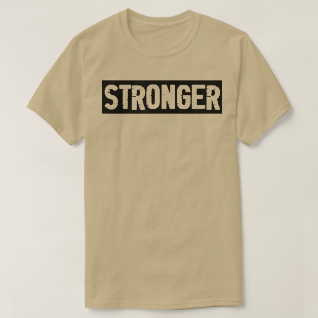 Manar STRONGER Gym Fitness Workout Bodybuilding lä T Shirt (Design framsida)