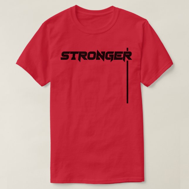 Manar STRONGER Gym Fitness Workout Bodybuilding lä T Shirt (Design framsida)