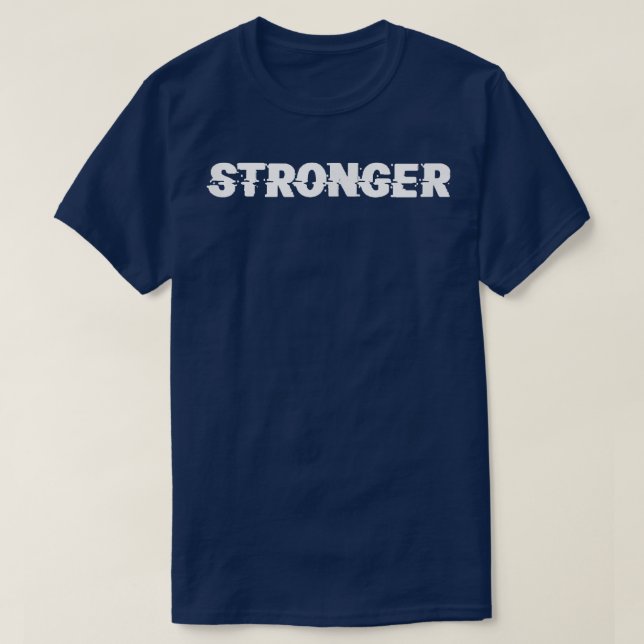 Manar STRONGER Gym Fitness Workout Bodybuilding lä T Shirt (Design framsida)