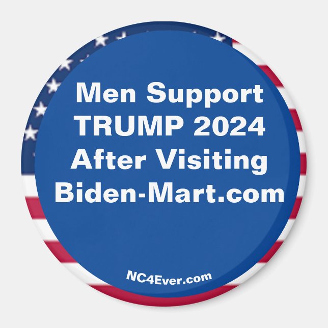 Manar Support TRUMP 2024 efter utfyllnadsmagnet Magnet (Framsidan)
