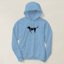 Manar svart lab silhouette för hooded tröja sweatshirt med luva