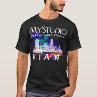 Manar svart Miami T-tröja Tee Shirt