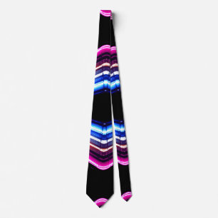 Manar svart Ties för mode för konst för neonpop Slips