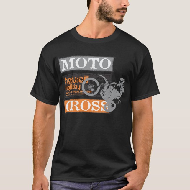 Manar svärtar den MotocrossHawaii helgdag T Shirt (Framsida)