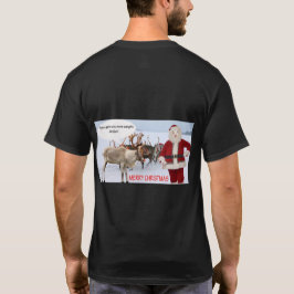 manar svartvit god jul Santa gris T Shirt