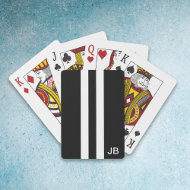 Manar svartvitt monogrammat spelkort