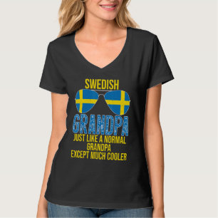 Manar svensk Grandpa Sverige Flagga Sunglasses Far T Shirt