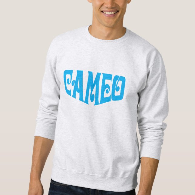 Manar sweatshirt med blå Cameo-logotyp (Framsida)