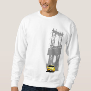 Manar Sweatshirts New York Nyc Gult Taxi Brooklyn Lång Ärmad Tröja