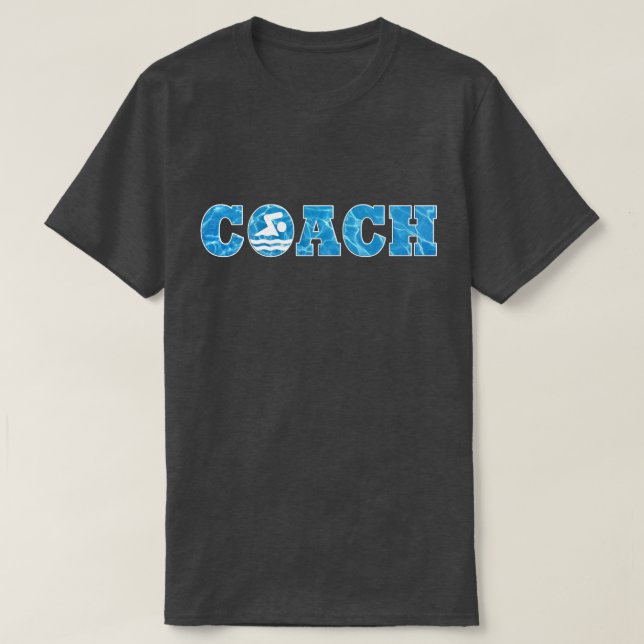 Manar Swimming och Diving Simma Coach Bassäng Vatt T Shirt (Design framsida)
