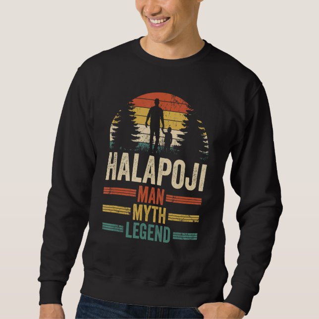 Manar Sydkoreansk farmor Halapoji Man Myth Legend Lång Ärmad Tröja (Framsida)