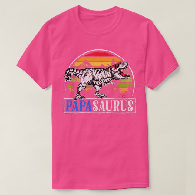 Manar T Re Dinosaur Pappa Saurus Papasaurus Funny  Shirt (Design framsida)