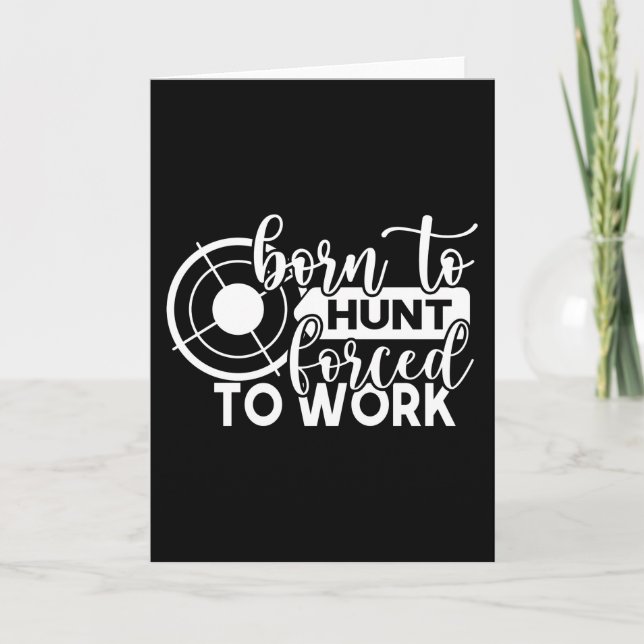 Manar T Shirt Funny Hunting Hjort Hunter Gift Kort (Framsida)