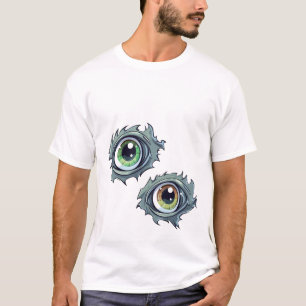 Manar T-Shirt med Rippad Öga Tecknad Design
