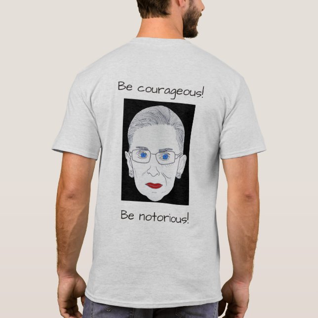 Manar t-shirt, RBG är ökända! T Shirt (Baksida)