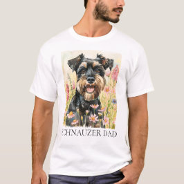 Manar T-Shirt - Schnauzer Pappa Shirt för Hundälsk